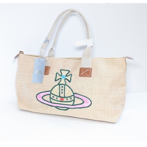 Vivienne Westwood Handbags - NWT Vivienne Westwood Embroidered Logo Espadrille Tote Bag